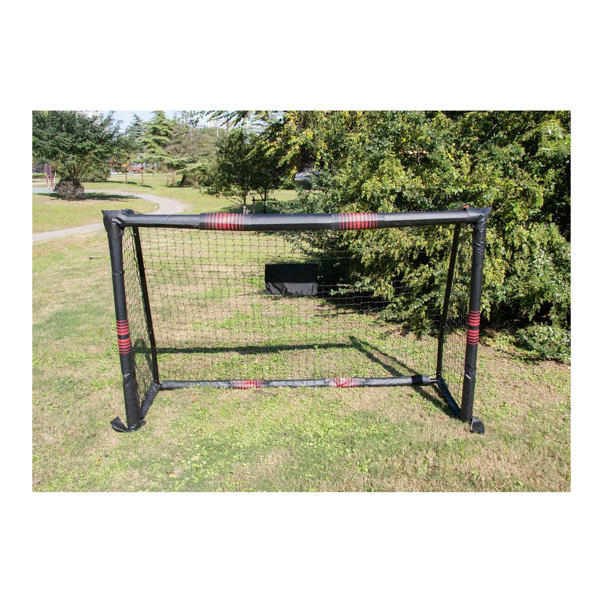 AWTools Voetbaldoel met stalen frame en schuimrubber 180x120x60 cm