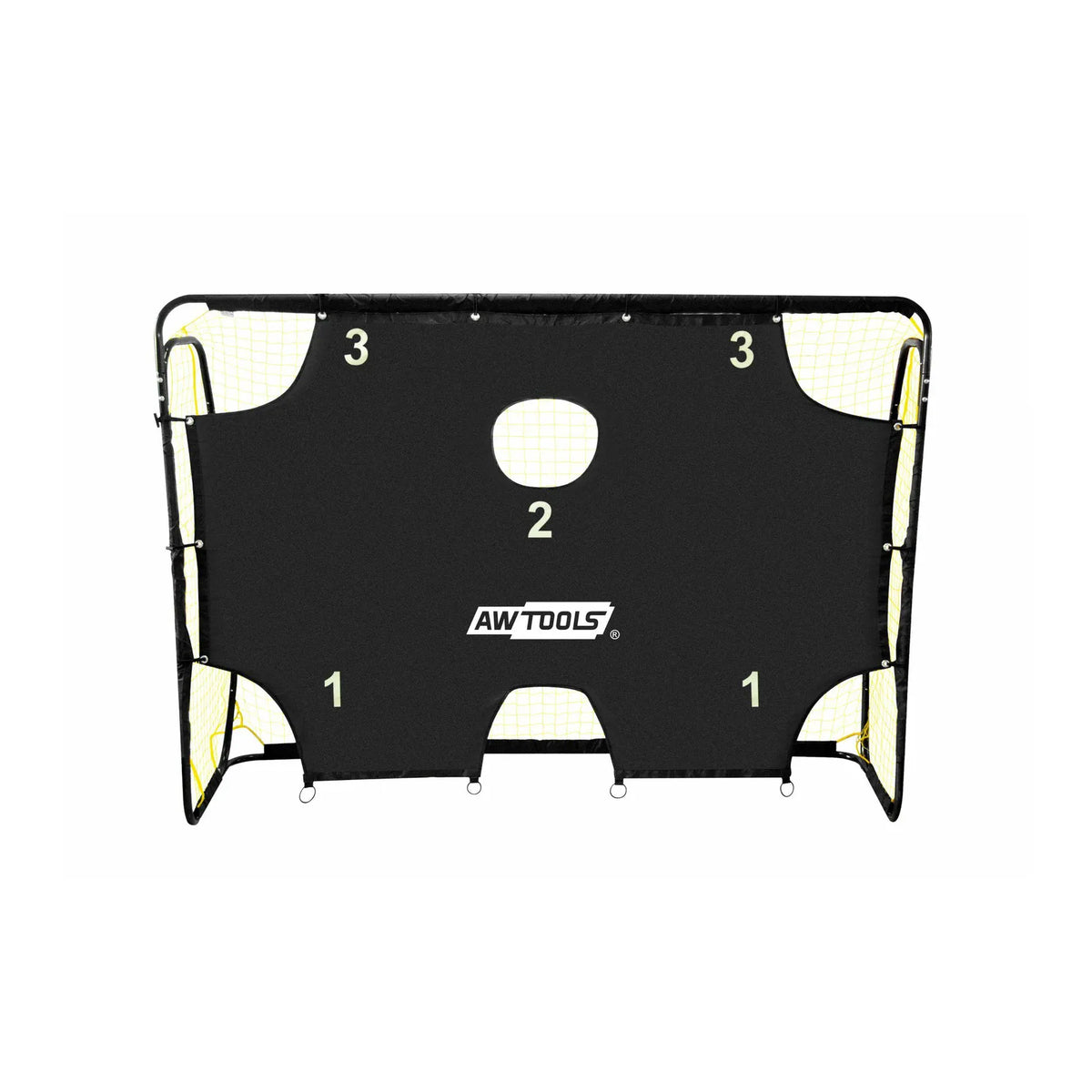AWTools Voetbaldoel met stevig staalframe en PE-net 213x153x76 cm