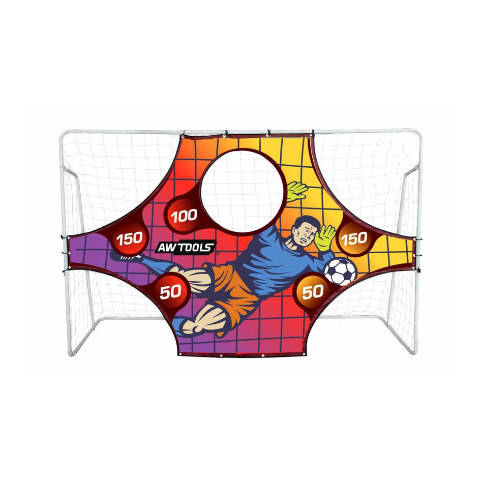 AWTools Voetbaldoel met PE-net en doelmat 245x155x80 cm