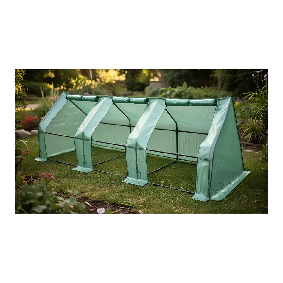 AWTools Tunnelkas mini met stalen frame en PE-folie 295x95x95cm