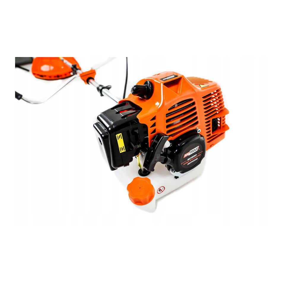AWTools Benzine bosmaaier met draadkop en metalen mes 2,0PK 42,7cc