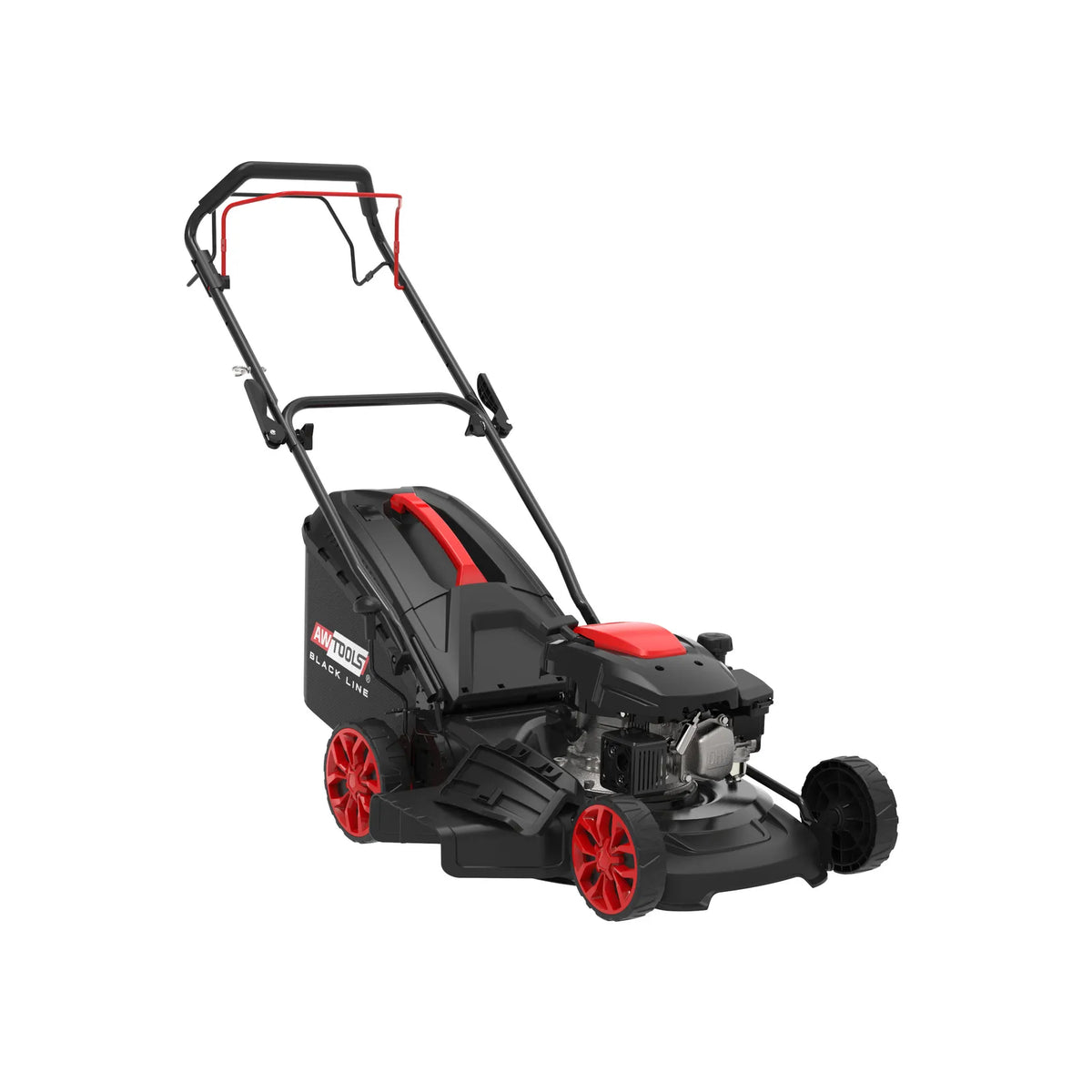 AWTools Benzine grasmaaier achterwielaandrijving 3,5PK 150cc 46 cm Black Line