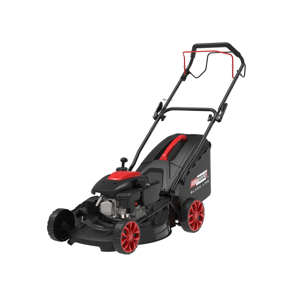AWTools Benzine grasmaaier achterwielaandrijving 3,5PK 150cc 46 cm Black Line