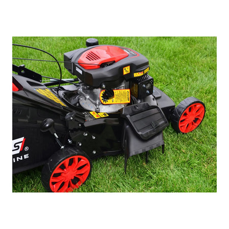 AWTools Benzine grasmaaier achterwielaandrijving 3,5PK 150cc 46 cm Black Line