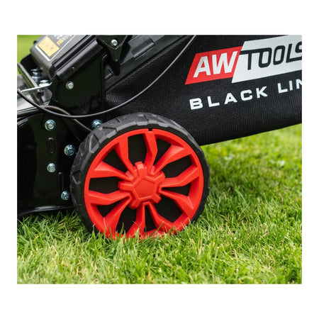 AWTools Benzine grasmaaier achterwielaandrijving 3,5PK 150cc 46 cm Black Line