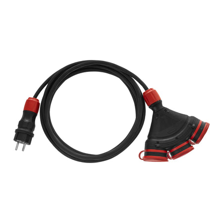 AWTools verlengsnoer met 3 stopcontacten IP54 10m 3x2,5mm²