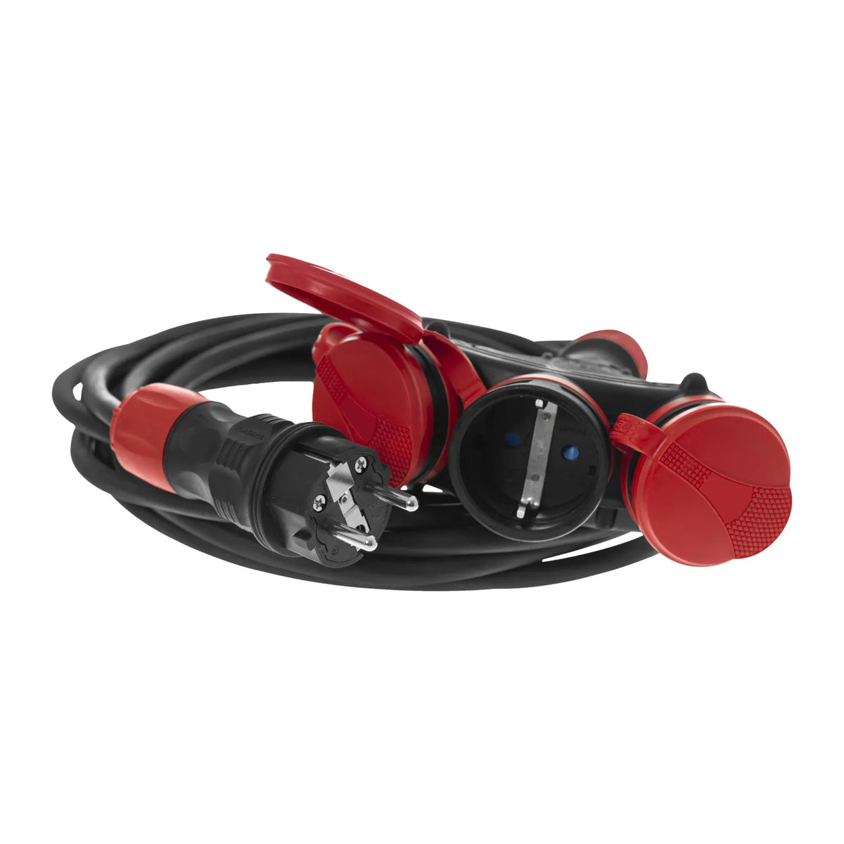 AWTools verlengsnoer met 3 stopcontacten IP54 10m 3x2,5mm²