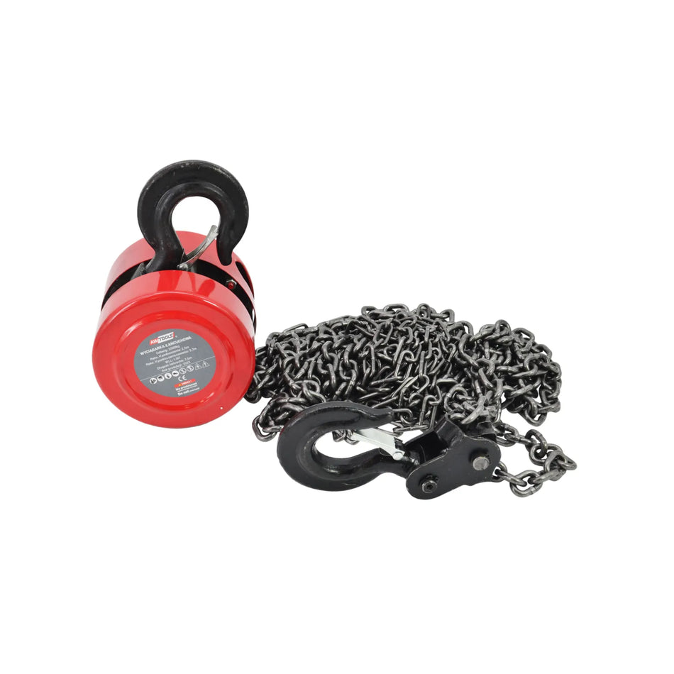 AWTools Kettingtakel handbediend met planetaire overbrenging 1 ton