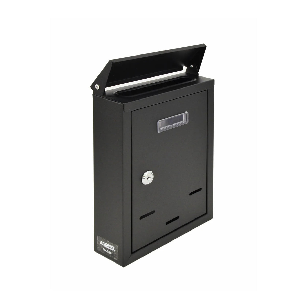 AWTools Brievenbus zwart geschikt voor A5 300x200x65mm