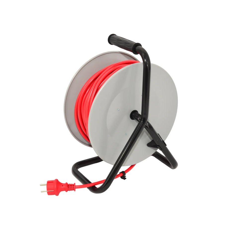 AWTools verlengsnoer haspel met metalen behuizing rood 50m 16 A IP44