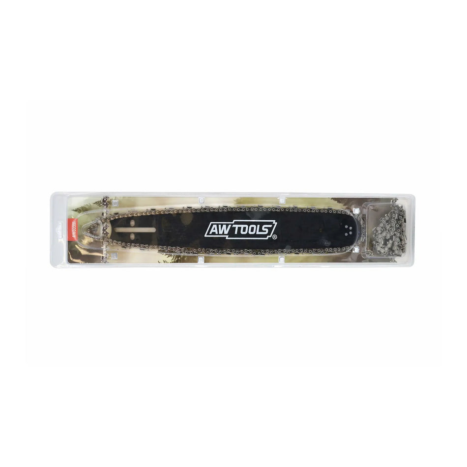 AWTools Kettingzaaggeleider met 2 kettingen 40cm 3/8" 56 schakels 1,3mm