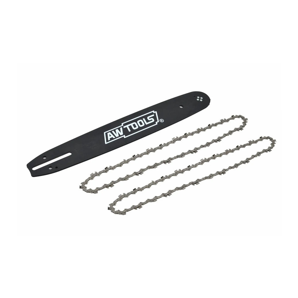 AWTools Kettingzaaggeleider met 2 kettingen 40cm 3/8" 56 schakels 1,3mm