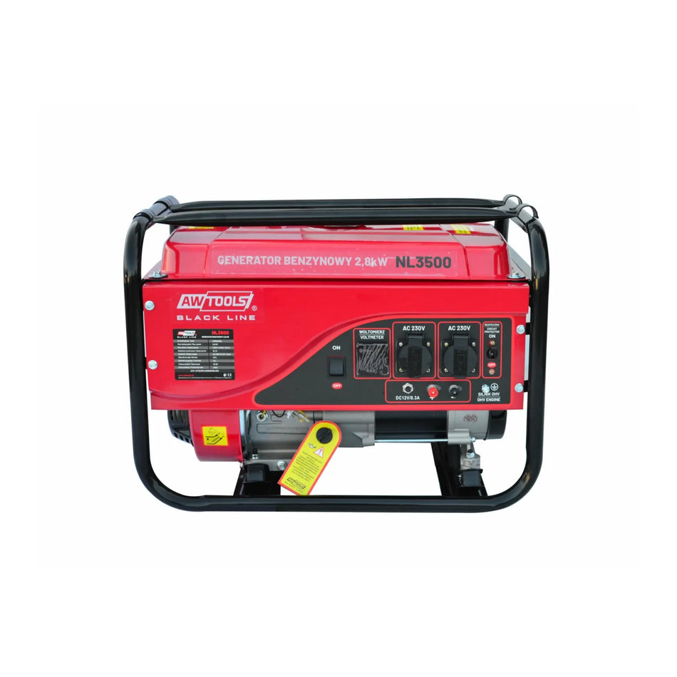 AWTools benzinegenerator met 2,8 kW vermogen 230V Black Line