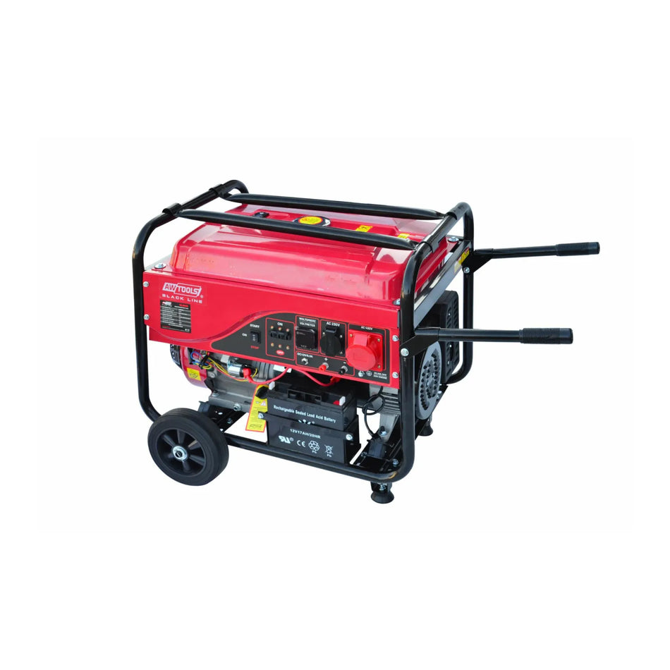 AWTools benzinegenerator met 5,0 kW vermogen 230/400V Black Line