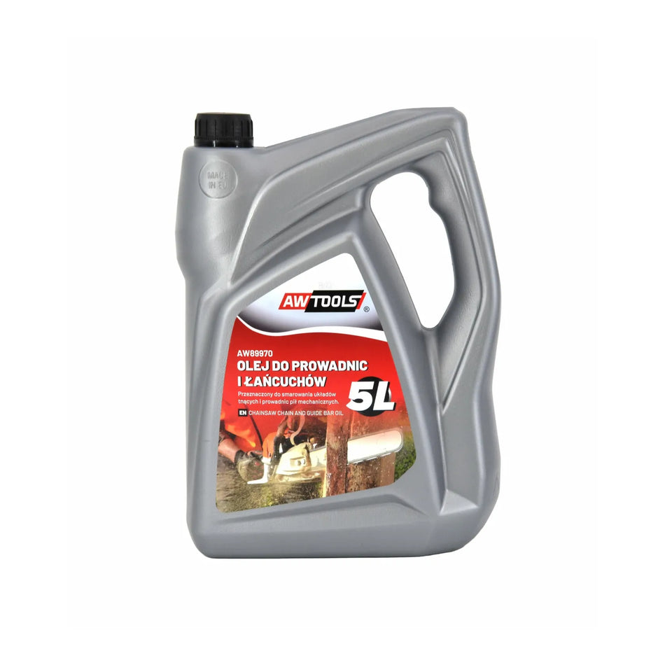 AWTools Zaagkettingolie voor geleiders en kettingen 5 L