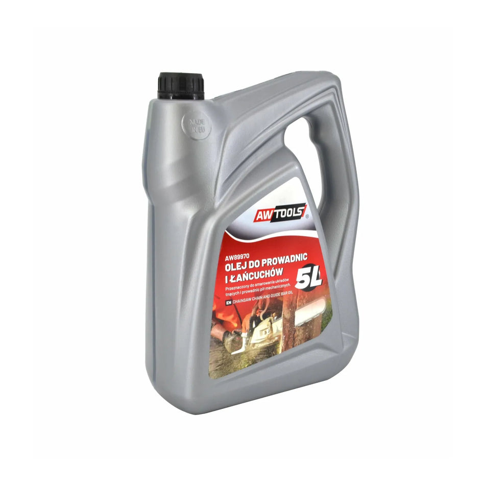 AWTools Zaagkettingolie voor geleiders en kettingen 5 L