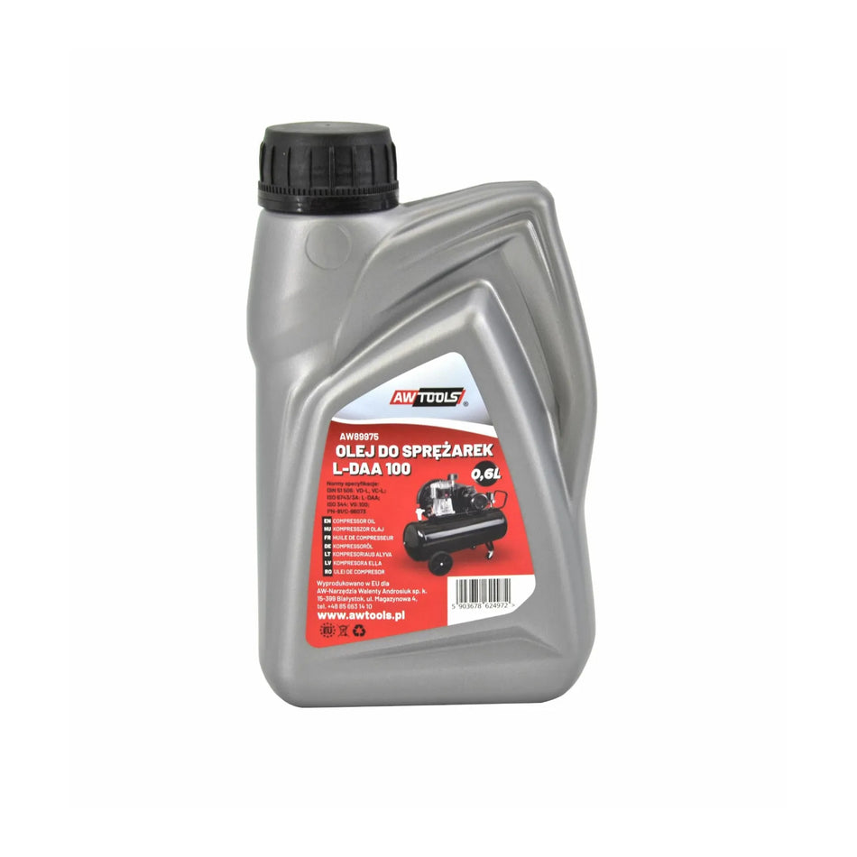 AWTools Compressorolie voor luchtcompressoren 0,6 L