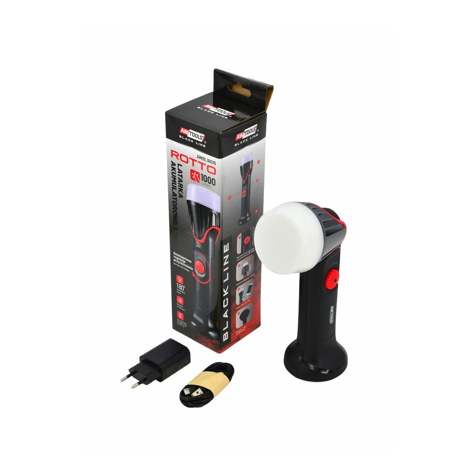 AWTools Werkplaatslamp Rotto SMD LED met Magnetische Basis 258x74x74 mm
