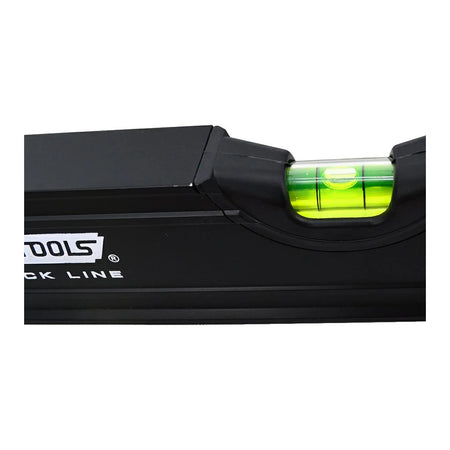 AWTools Aluminium waterpas zwart 200 cm met magneten en handgrepen