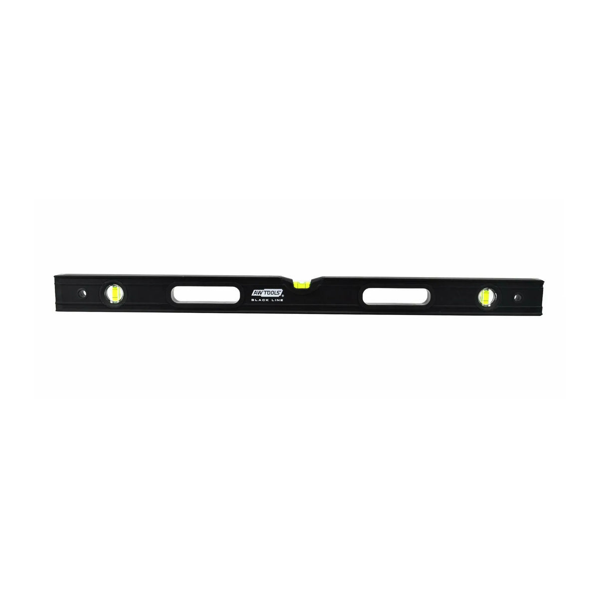 AWTools Aluminium waterpas zwart 200 cm met magneten en handgrepen