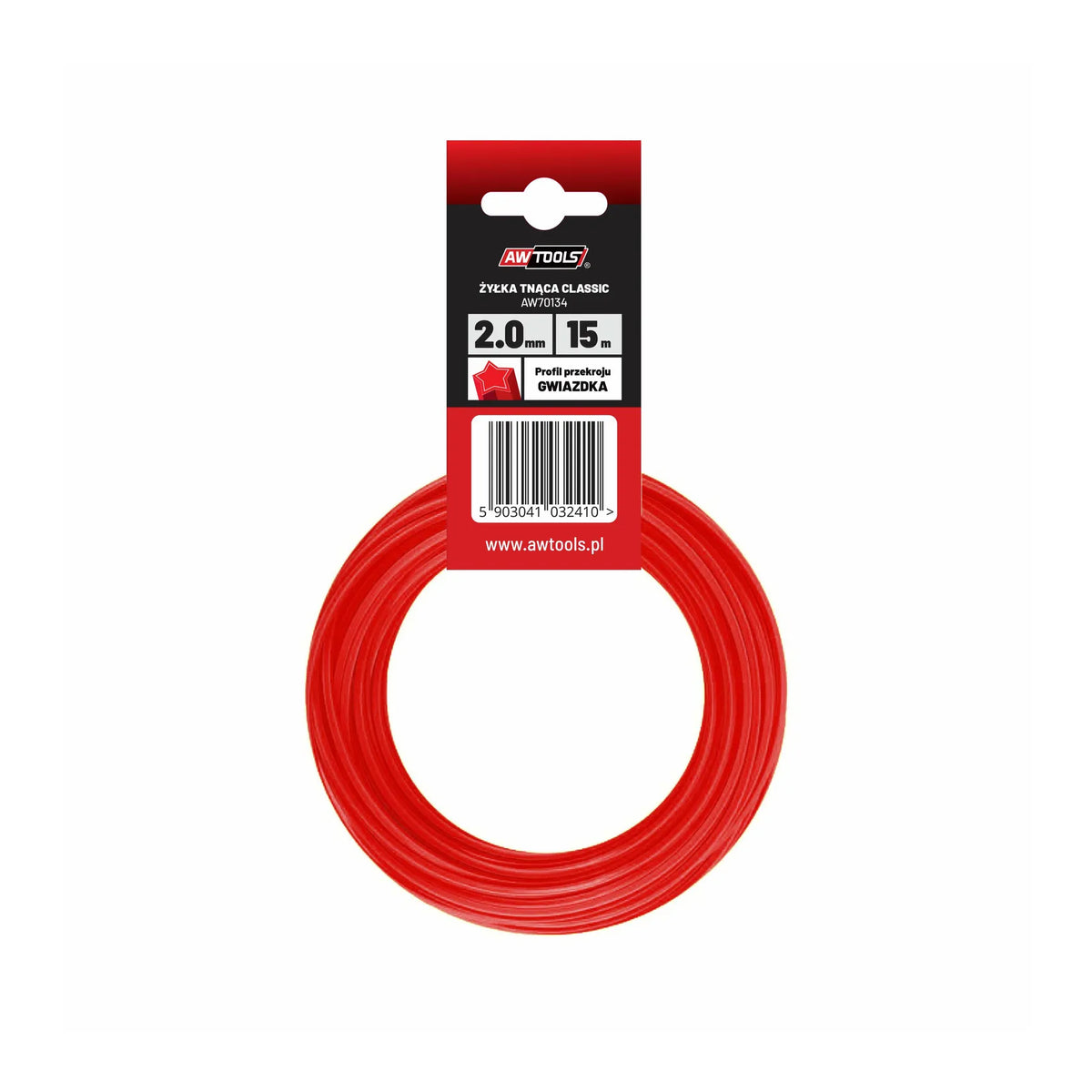 AWTools Nylon Grasdraad Classic 2,0 mm Ster 15 m