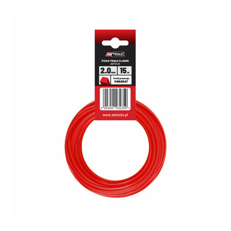 AWTools Nylon Grasdraad Classic 1,6 mm Vierkant 15 m