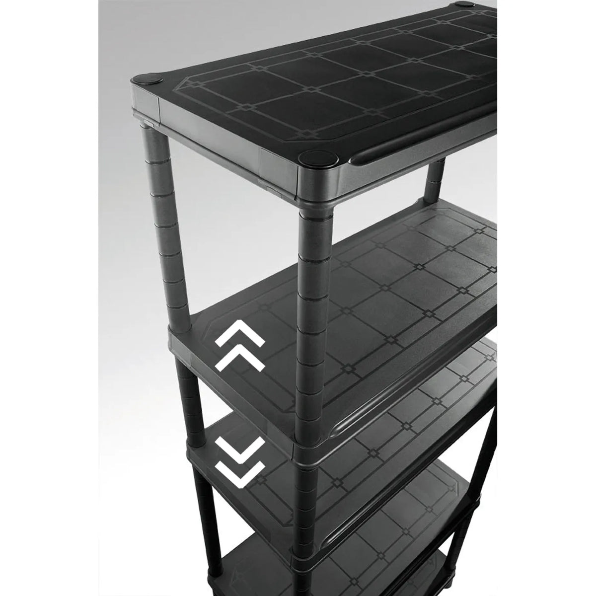KETER Stelling kunststof 5 planken zwart