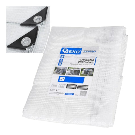 GEKO Versterkte transparante zeil 2x3m 100g