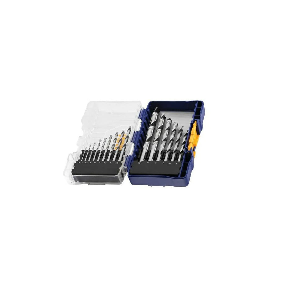 IRWIN Set 15 stuks hss pro 1.5mm, 2mm, 2.5mm, 3mm, 3.5mm, 4mm, 4.5mm, 5mm, 5.5mm, 6mm, 6.5mm, 7mm, 8mm, 9mm, 10mm