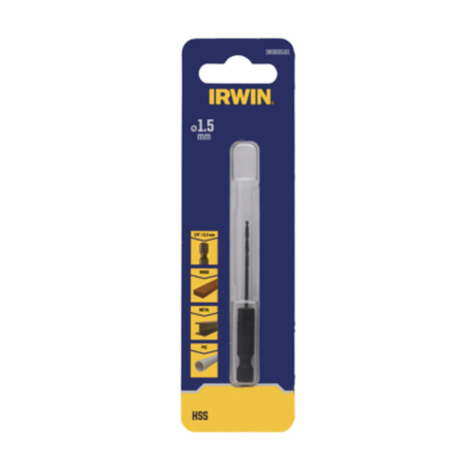 IRWIN Boor metaal hss 1,5mm hex 1/4"