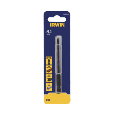 IRWIN Boor metaal hss 4,0mm hex 1/4"