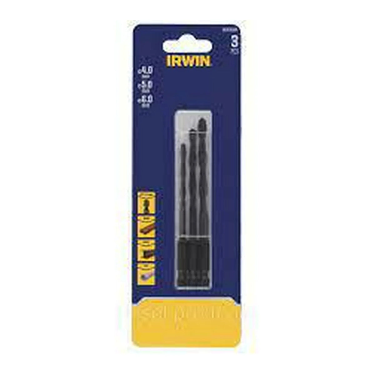 IRWIN Boor metaal hss hex 1/4" set 3 stuks