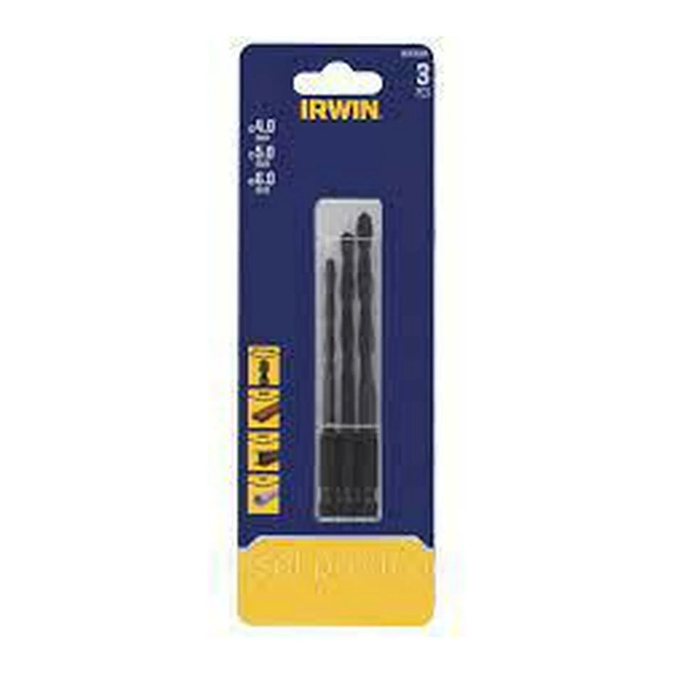 IRWIN Boor metaal hss hex 1/4" set 3 stuks
