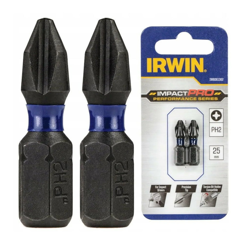 IRWIN Bit slagvast ph2 x 25mm/2 stuks