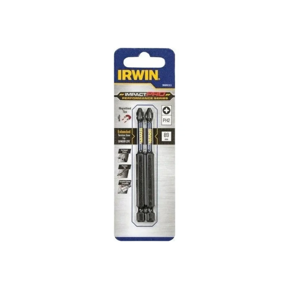 IRWIN Bit slagvast ph2 x 89mm/2 stuks