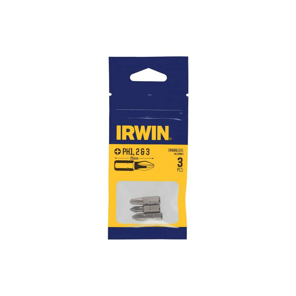 IRWIN Bits set 3 stuks ph1 ph2 ph3 /25mm