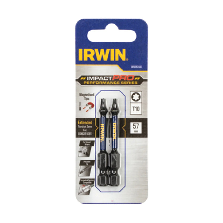 IRWIN Bit slagvast t10 x 57mm/2 stuks