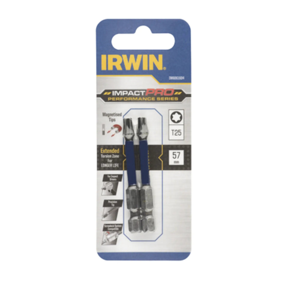 IRWIN Bit slagvast t25 x 57mm/2 stuks