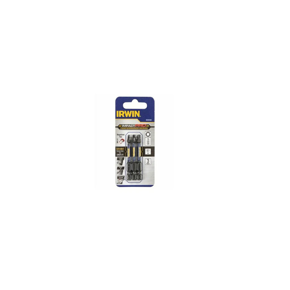 IRWIN Bits slagvaste set 3 stuks tx t15, t20, t25 50mm