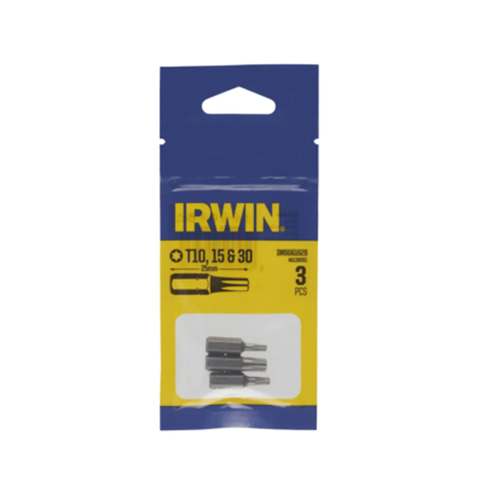 IRWIN Bits set 3 stuks t10 t15 t30 /25 mm