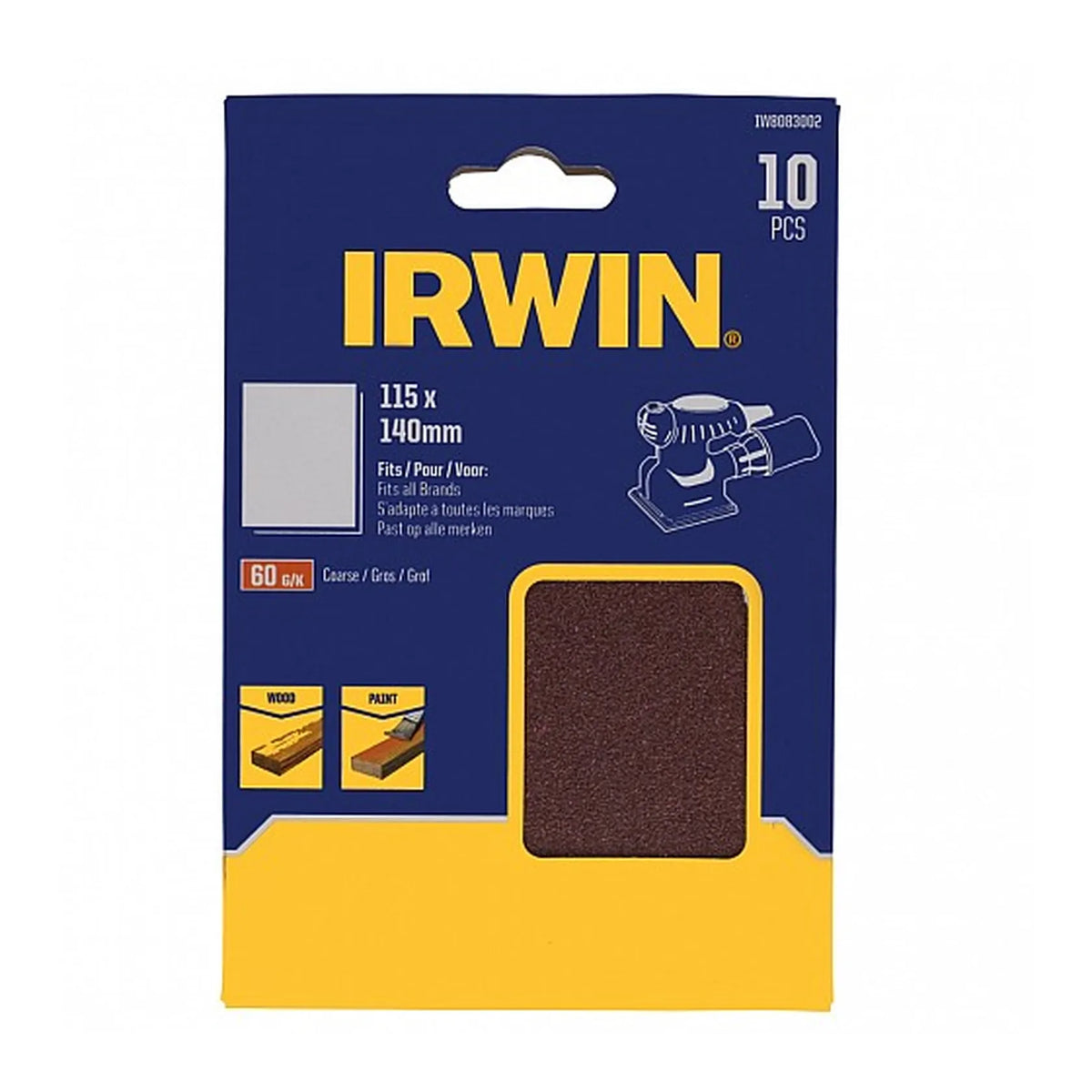 IRWIN Schuurpapier vellen 115 x 140mm p 60 /10 stuks