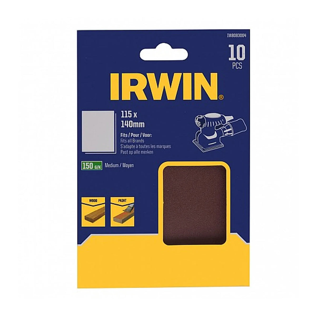 IRWIN Schuurpapier vellen 115 x 140mm p150 /10 stuks