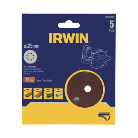 IRWIN Schuurschijf schuur perforatie 125mm p 60 /5 stuks