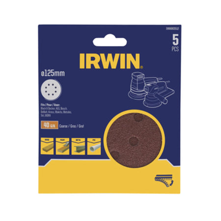 IRWIN Schuurschijf schuur perforatie 125mm p 40 /5 stuks