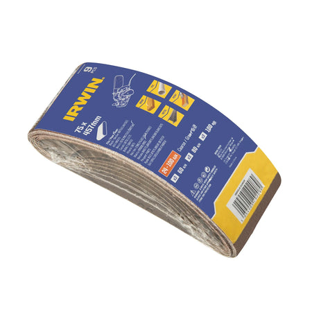 IRWIN Pasy eindloze 75mm x 457mm p 60(x3), 80(x3), 100(x3) /9 stuks