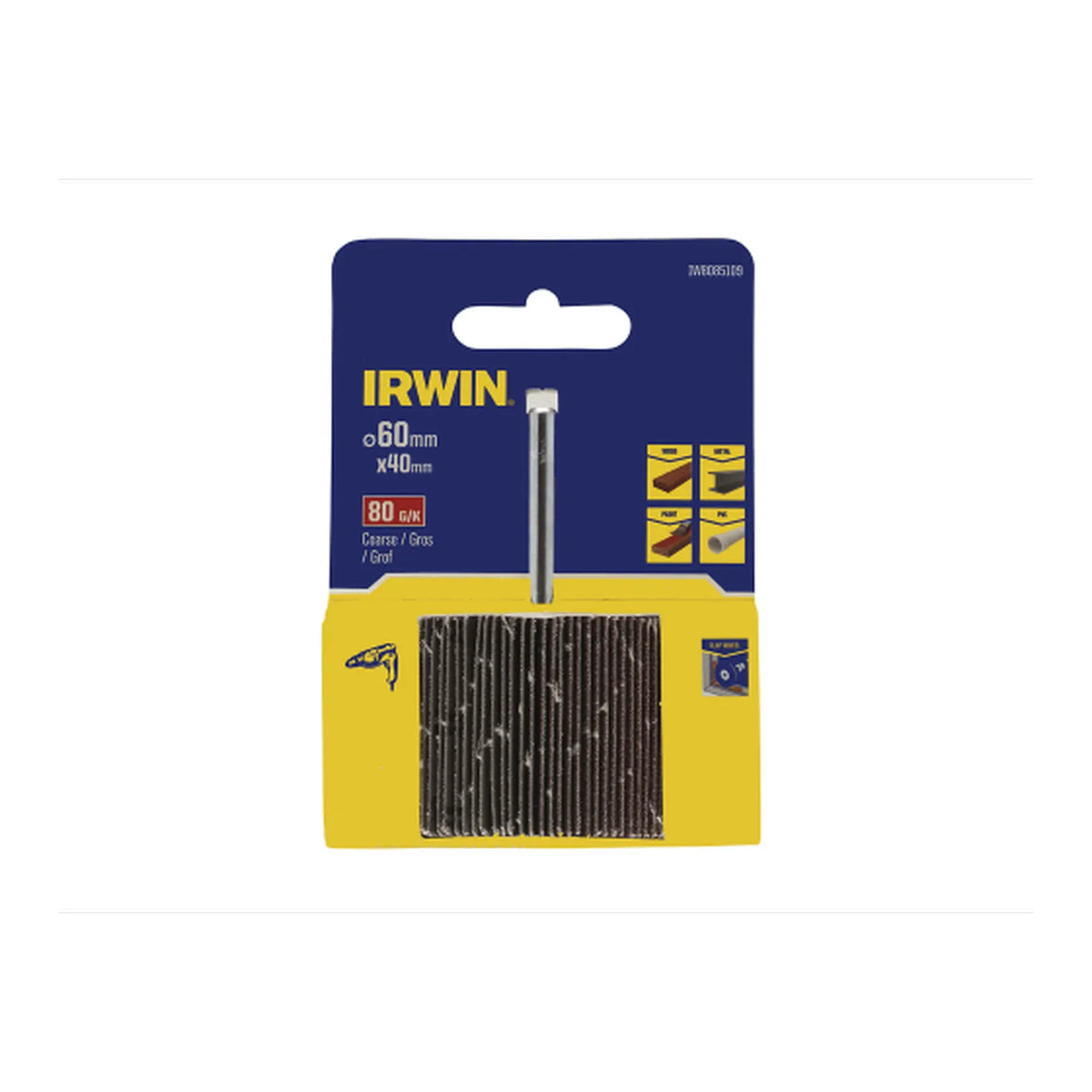 IRWIN Slijpsteen listkowa trzpieniowa 60mm x 40mm p 80