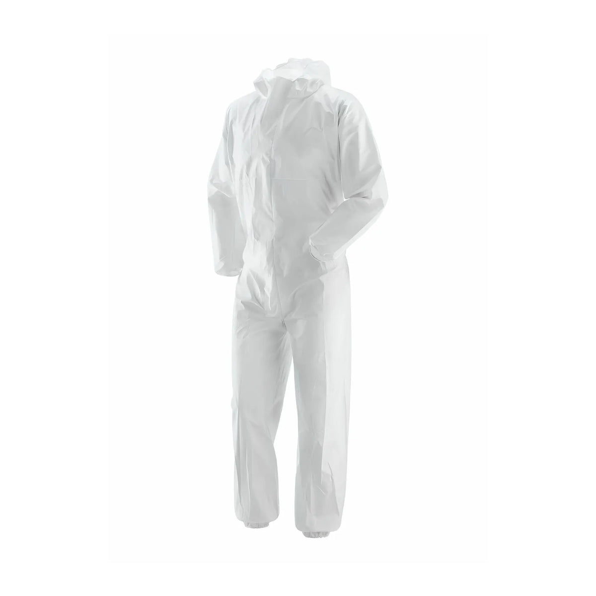 AWTools Wegwerpoverall wit maat M polyester met polyethyleen coating