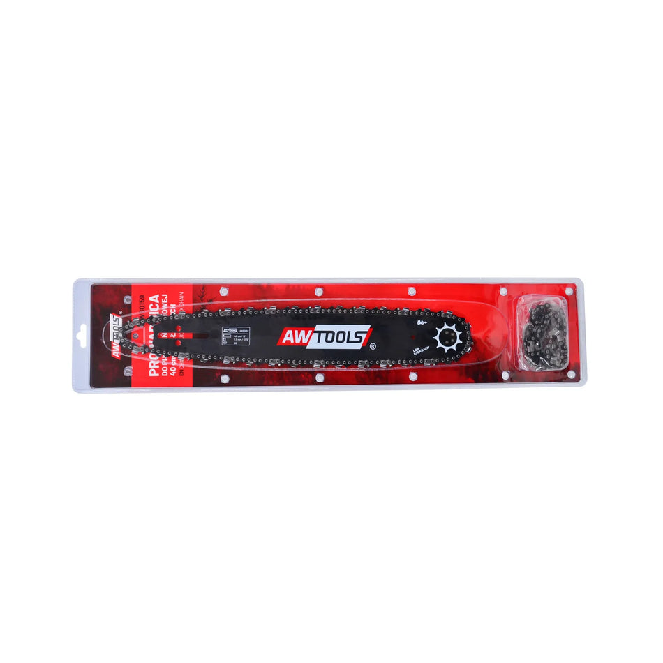 AWTools Kettingzaaggeleider met 2 kettingen Black Line 35cm 3/8" 1,3mm voor CS450