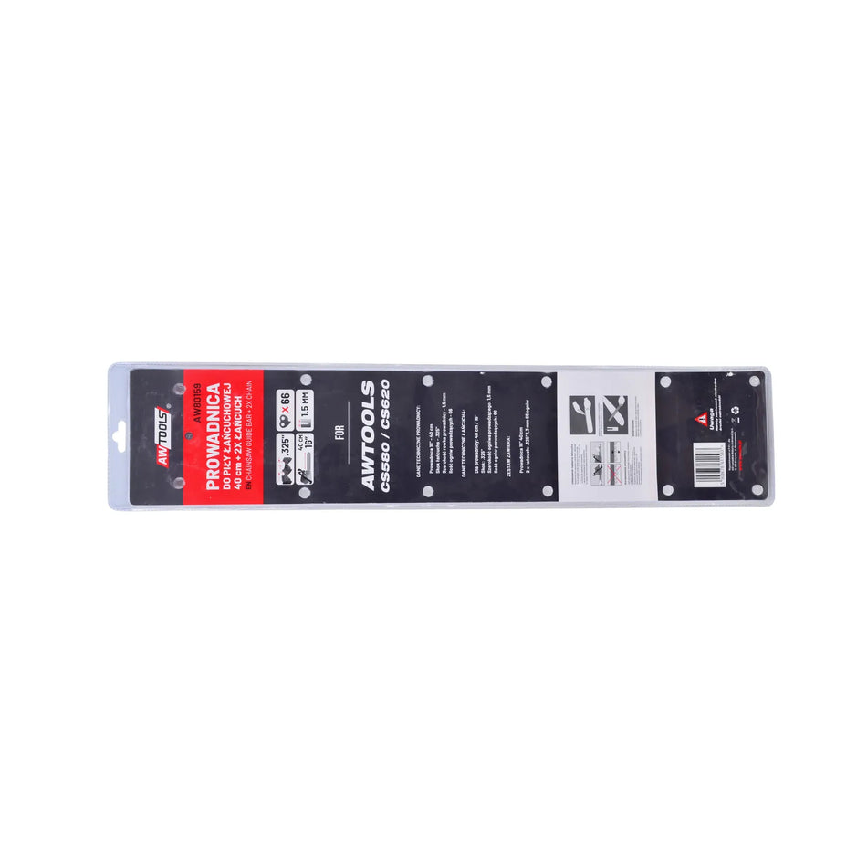 AWTools Kettingzaaggeleider met 2 kettingen Black Line 35cm .325" 1,5mm voor CS520