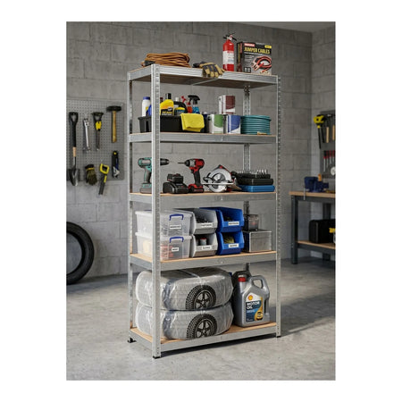 AWTools Stellingrek 5 Planken 200x90x40 cm Max Belastbaar 250 kg